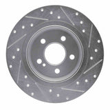Dynamic Friction 2008-2015 Mercedes-Benz C300 Sedan Rear Left Drilled & Slotted Silver Brake Rotor by Dynamic Friction Company 631-63086L