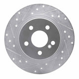 Dynamic Friction 2008-2015 Mercedes-Benz C300 Sedan Rear Left Drilled & Slotted Silver Brake Rotor by Dynamic Friction Company 631-63086L