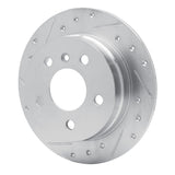 Dynamic Friction 2006-2011 Mercedes-Benz B200 Rear Left Drilled & Slotted Silver Brake Rotor by Dynamic Friction Company 631-63087L