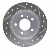 Dynamic Friction 2006-2011 Mercedes-Benz B200 Rear Left Drilled & Slotted Silver Brake Rotor by Dynamic Friction Company 631-63087L