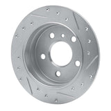 Dynamic Friction 2006-2011 Mercedes-Benz B200 Rear Left Drilled & Slotted Silver Brake Rotor by Dynamic Friction Company 631-63087L