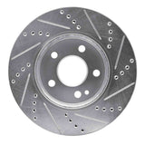 Dynamic Friction 2006-2011 Mercedes-Benz B200 Front Left Drilled & Slotted Silver Brake Rotor by Dynamic Friction Company 631-63088L
