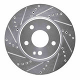 Dynamic Friction 2006-2011 Mercedes-Benz B200 Front Left Drilled & Slotted Silver Brake Rotor by Dynamic Friction Company 631-63088L