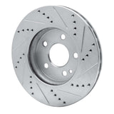 Dynamic Friction 2006-2011 Mercedes-Benz B200 Front Left Drilled & Slotted Silver Brake Rotor by Dynamic Friction Company 631-63088L