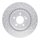 R1 Concepts 08-17 Mercedes-Benz E550 Rear Left Drilled & Slotted Silver Brake Rotor