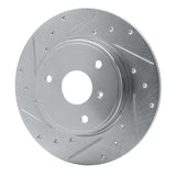 Dynamic Friction 2005-2016 Smart Fortwo Front Left Drilled & Slotted Silver Brake Rotor by Dynamic Friction Company 631-63090L