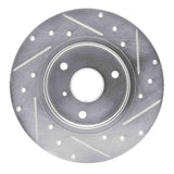 Dynamic Friction 2005-2016 Smart Fortwo Front Left Drilled & Slotted Silver Brake Rotor by Dynamic Friction Company 631-63090L