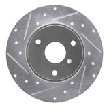 Dynamic Friction 2005-2016 Smart Fortwo Front Left Drilled & Slotted Silver Brake Rotor by Dynamic Friction Company 631-63090L