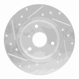 Dynamic Friction 2005-2016 Smart Fortwo Front Right Drilled & Slotted Silver Brake Rotor by Dynamic Friction Company 631-63090R