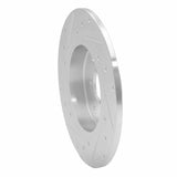 Dynamic Friction 2005-2016 Smart Fortwo Front Right Drilled & Slotted Silver Brake Rotor by Dynamic Friction Company 631-63090R