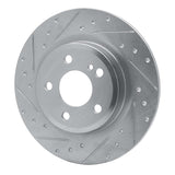 Dynamic Friction 2012-2020 Mercedes-Benz SLK350 Rear Left Drilled & Slotted Silver Brake Rotor by Dynamic Friction Company 631-63099L