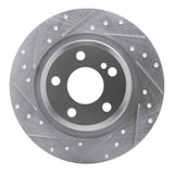 Dynamic Friction 2012-2020 Mercedes-Benz SLK350 Rear Left Drilled & Slotted Silver Brake Rotor by Dynamic Friction Company 631-63099L