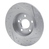Dynamic Friction 2012-2020 Mercedes-Benz SLK350 Rear Left Drilled & Slotted Silver Brake Rotor by Dynamic Friction Company 631-63099L