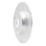 Dynamic Friction 2012-2020 Mercedes-Benz SLC300 Rear Right Drilled & Slotted Silver Brake Rotor by Dynamic Friction Company 631-63099R