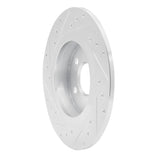 Dynamic Friction 2012-2020 Mercedes-Benz SLC300 Rear Right Drilled & Slotted Silver Brake Rotor by Dynamic Friction Company 631-63099R
