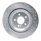 Dynamic Friction 2013-2020 Mercedes-Benz SL400 Rear Left Drilled & Slotted Silver Brake Rotor by Dynamic Friction Company 631-63102L