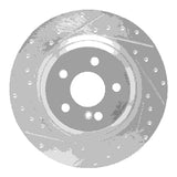 Dynamic Friction 2013-2020 Mercedes-Benz SL400 Rear Left Drilled & Slotted Silver Brake Rotor by Dynamic Friction Company 631-63102L