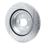 Dynamic Friction 2013-2020 Mercedes-Benz SL400 Rear Left Drilled & Slotted Silver Brake Rotor by Dynamic Friction Company 631-63102L