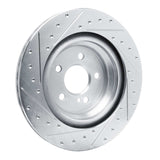 Dynamic Friction 2013-2020 Mercedes-Benz SL400 Rear Right Drilled & Slotted Silver Brake Rotor by Dynamic Friction Company 631-63102R