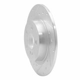 Dynamic Friction 2014-2020 Infiniti QX30 Rear Left Drilled & Slotted Silver Brake Rotor by Dynamic Friction Company 631-63107L