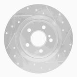 Dynamic Friction 2014-2020 Infiniti QX30 Rear Left Drilled & Slotted Silver Brake Rotor by Dynamic Friction Company 631-63107L
