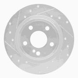 Dynamic Friction 2014-2020 Infiniti QX30 Rear Left Drilled & Slotted Silver Brake Rotor by Dynamic Friction Company 631-63107L