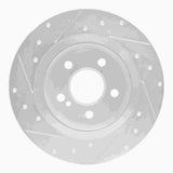 Dynamic Friction 2014-2020 Infiniti QX30 Rear Right Drilled & Slotted Silver Brake Rotor by Dynamic Friction Company 631-63107R