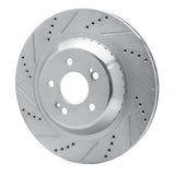 Dynamic Friction 2014-2021 Mercedes-Benz S560 Rear Left Drilled & Slotted Silver Brake Rotor by Dynamic Friction Company 631-63113L