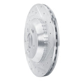 Dynamic Friction 2014-2021 Mercedes-Benz S550 Rear Right Drilled & Slotted Silver Brake Rotor by Dynamic Friction Company 631-63113R
