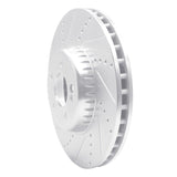 Dynamic Friction 2015-2023 Mercedes-Benz C300 Coupe & Convertible Front Left Drilled & Slotted Silver Brake Rotor by Dynamic Friction Company 631-63117L