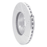 Dynamic Friction 2015-2023 Mercedes-Benz C300 Coupe & Convertible Front Left Drilled & Slotted Silver Brake Rotor by Dynamic Friction Company 631-63117L