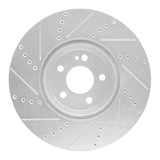 Dynamic Friction 2015-2023 Mercedes-Benz E250 Front Right Drilled & Slotted Silver Brake Rotor by Dynamic Friction Company 631-63117R