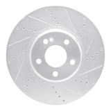 Dynamic Friction 2015-2023 Mercedes-Benz E250 Front Right Drilled & Slotted Silver Brake Rotor by Dynamic Friction Company 631-63117R