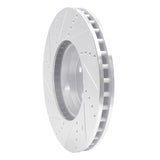 Dynamic Friction 2015-2023 Mercedes-Benz E250 Front Right Drilled & Slotted Silver Brake Rotor by Dynamic Friction Company 631-63117R