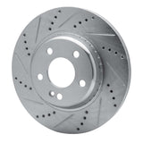 Dynamic Friction 2015-2023 Mercedes-Benz E300 Rear Left Drilled & Slotted Silver Brake Rotor by Dynamic Friction Company 631-63118L