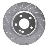 Dynamic Friction 2015-2023 Mercedes-Benz E300 Rear Left Drilled & Slotted Silver Brake Rotor by Dynamic Friction Company 631-63118L