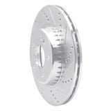 Dynamic Friction 2015-2023 Mercedes-Benz C300 Sedan Rear Right Drilled & Slotted Silver Brake Rotor by Dynamic Friction Company 631-63118R