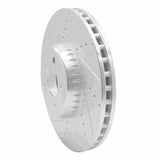 Dynamic Friction 2015-2023 Mercedes-Benz C350E Front Left Drilled & Slotted Silver Brake Rotor by Dynamic Friction Company 631-63119L