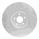 Dynamic Friction 2015-2023 Mercedes-Benz E300 Front Right Drilled & Slotted Silver Brake Rotor by Dynamic Friction Company 631-63119R