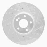 Dynamic Friction 2015-2023 Mercedes-Benz E300 Front Right Drilled & Slotted Silver Brake Rotor by Dynamic Friction Company 631-63119R