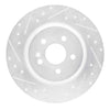 R1 Concepts 2000-2005 Mercedes-Benz ML55 AMG Rear Left Drilled & Slotted Silver Brake Rotor