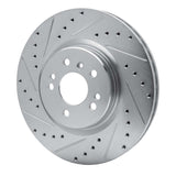 Dynamic Friction 2006-2012 Mercedes-Benz R320 Front Left Drilled & Slotted Silver Brake Rotor by Dynamic Friction Company 631-63128L