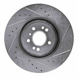 Dynamic Friction 2006-2012 Mercedes-Benz R320 Front Left Drilled & Slotted Silver Brake Rotor by Dynamic Friction Company 631-63128L