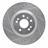 Dynamic Friction 2006-2012 Mercedes-Benz R320 Front Left Drilled & Slotted Silver Brake Rotor by Dynamic Friction Company 631-63128L