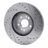 Dynamic Friction 2006-2012 Mercedes-Benz R320 Front Left Drilled & Slotted Silver Brake Rotor by Dynamic Friction Company 631-63128L