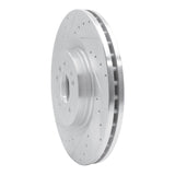 Dynamic Friction 2006-2012 Mercedes-Benz R350 Front Left Drilled & Slotted Silver Brake Rotor by Dynamic Friction Company 631-63130L
