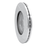 Dynamic Friction 2006-2012 Mercedes-Benz R350 Front Left Drilled & Slotted Silver Brake Rotor by Dynamic Friction Company 631-63130L