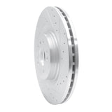 Dynamic Friction 2006-2012 Mercedes-Benz R320 Front Right Drilled & Slotted Silver Brake Rotor by Dynamic Friction Company 631-63130R