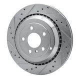 Dynamic Friction 2006-2012 Mercedes-Benz ML450 Rear Left Drilled & Slotted Silver Brake Rotor by Dynamic Friction Company 631-63131L