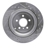 Dynamic Friction 2006-2012 Mercedes-Benz ML450 Rear Left Drilled & Slotted Silver Brake Rotor by Dynamic Friction Company 631-63131L